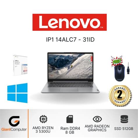 Jual Laptop Lenovo Ip Alc Id R U Gb Ssd Gb