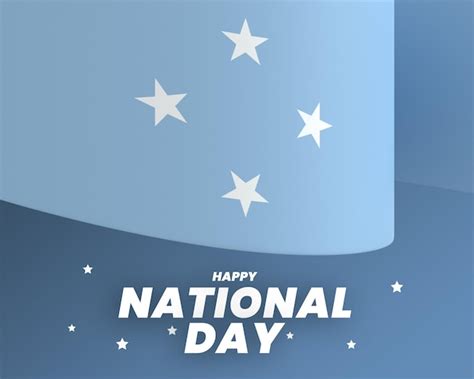 Premium Psd Micronesia Flag Element Design National Independence Day