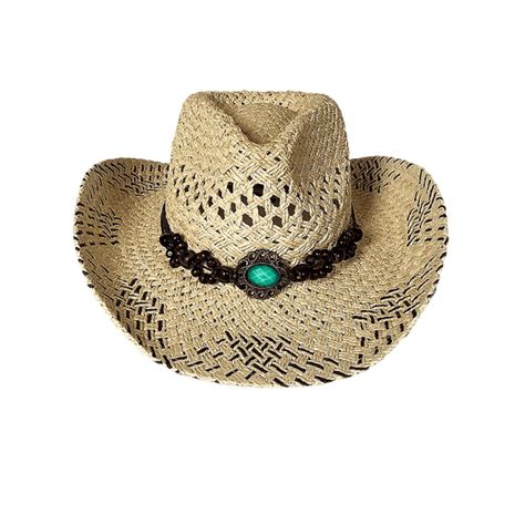 Keevoom Straw Cowboy Hats for Women Men Wide Rolled Brim Western Straw ...