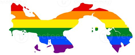 Lgbt Flag Map Of The Panama Png Rainbow Map Of The Panama In Colors Of