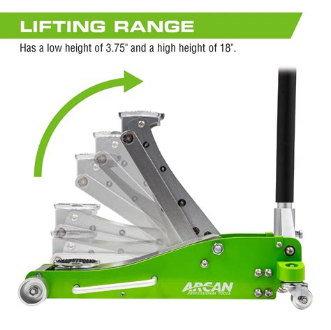 Buy Arcan 3 Ton Quick Rise Aluminum Floor Jack With Dual Pump Pistons