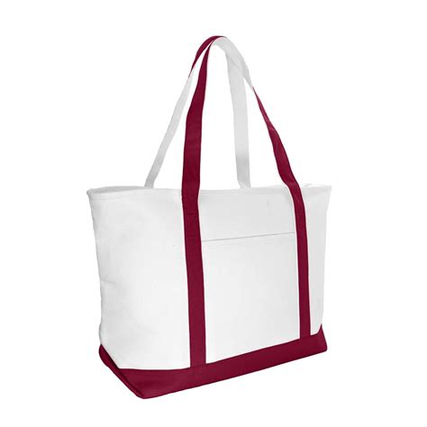 Dalix 23 Premium Shopping Tote Bag With Zip Handles 24 Oz Durable