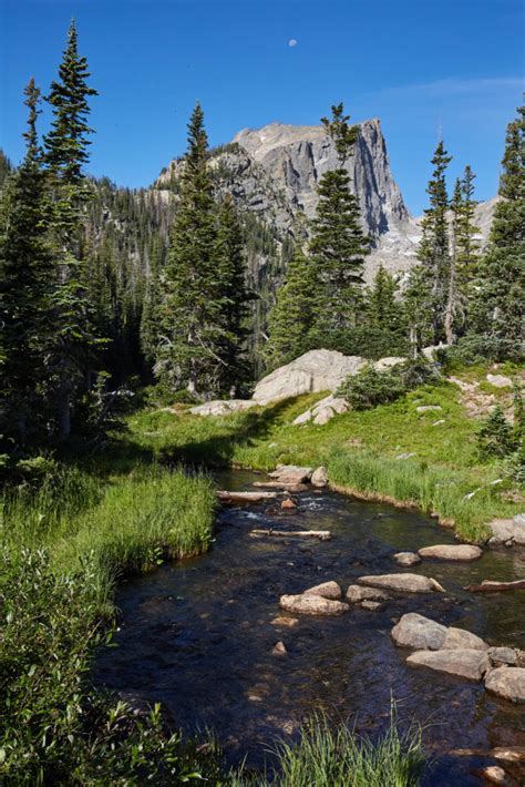 Hallet Peak From Nymph Lake Dream Lake Emerald Lake Trail In Rocky