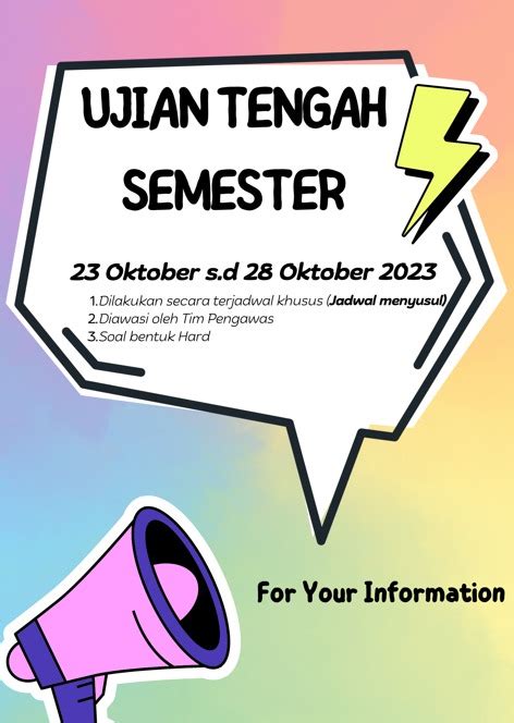 Jadwal Pelaksanaan Ujian Tengah Semester Uts Ganjil Ta