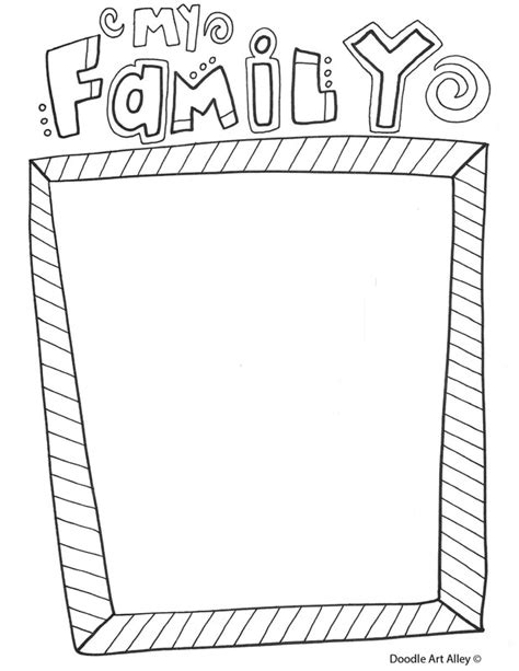 My Family Template Coloring Pages