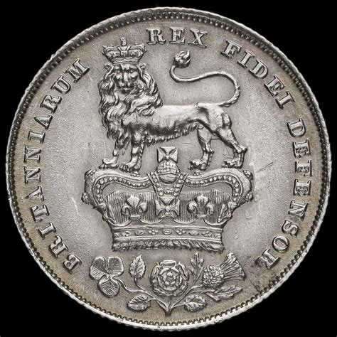 1826 George Iv Milled Silver Shilling Gef