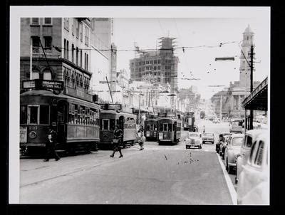 Trams On Queen Street And Wellesley Street Intersection Museum Of