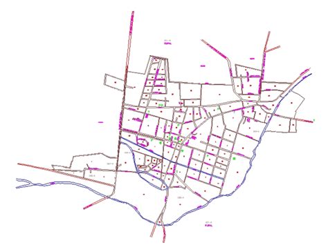 Santiago Maravatio Carta Urbana En Autocad Cad 5181 Kb Bibliocad