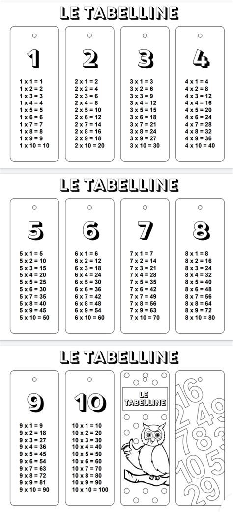 Tabelline Da Stampare Tabelline Maestra Mary Nbkomputer