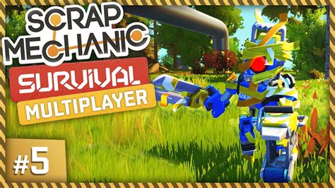 NEW KILLER ROBOTS Scrap Mechanic Survival 5 Multiplayer Gameplay