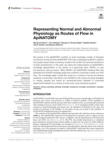 (PDF) Representing Normal and Abnormal Physiology as Routes of Flow in ...