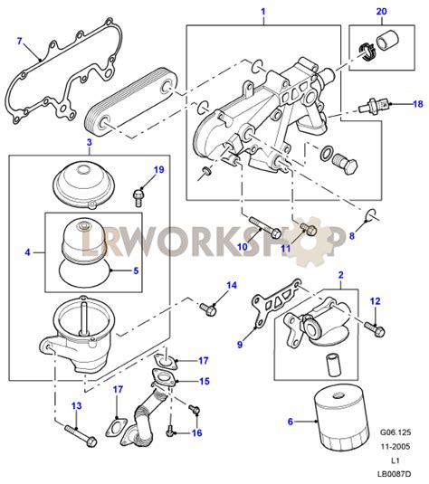 Oil Cooler And Oil Filter Td5 Find Land Rover Parts At Lr Workshop