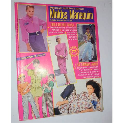 Revista Moldes Manequim Maio Roberto Marques Shopee Brasil