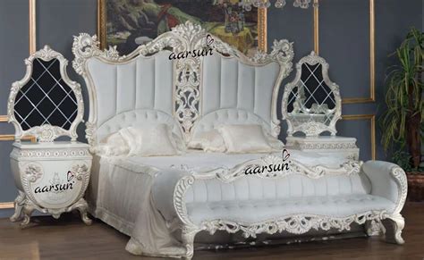 Luxury Bedroom Set in White LUXBD-008 - Aarsun