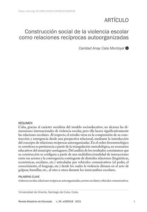 PDF ARTÍCULO Construcción social de la violencia escolar como