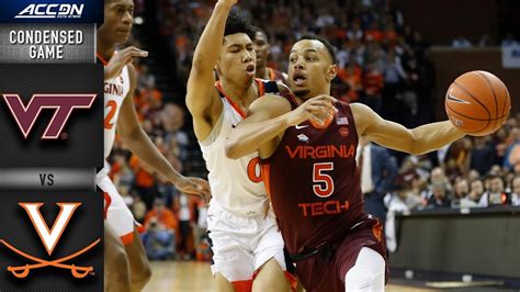 Virginia Tech Vs Virginia Condensed Game 2018 19 ACC Basketball