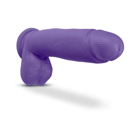 Bold Huge Dildo Au Naturel In W Balls Purple Blush Satisfaction