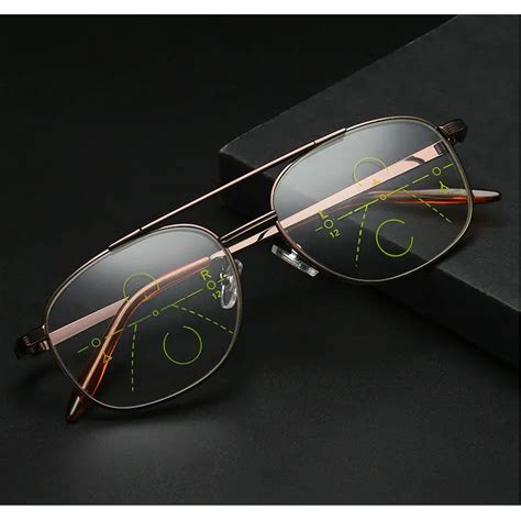 MINCL/Multifocal Progressive Reading Glasses Women Men Diopter Eyeglasses Bifocal Eyewear For ...