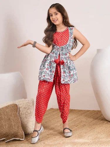 Girls Ethnic Motifs Printed Regular Kurti With Dhoti Pants At Rs 2090