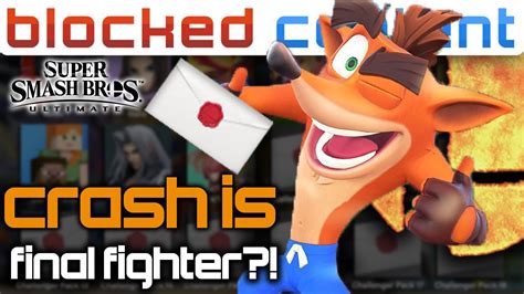 Crash Bandicoot X Super Smash Bros Ultimate The Next Fighter Or The Final Fighter Leak