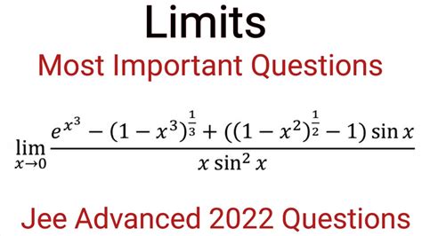 Jee Advanced Pyqs Limits🔥 Limits Jee Advanced 2022 Question Solution Limits Pyqs Jee Advanced