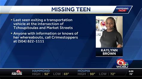 Nopd Searching For Missing Teenage Girl