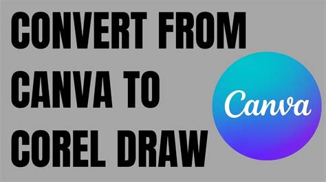 How To Convert From Canva To Coreldraw File Youtube