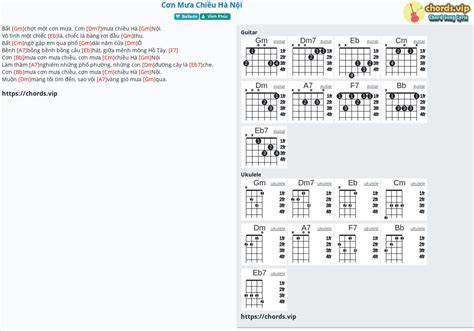 Chord Cơn Mưa Chiều Hà Nội Vĩnh Phúc tab song lyric sheet