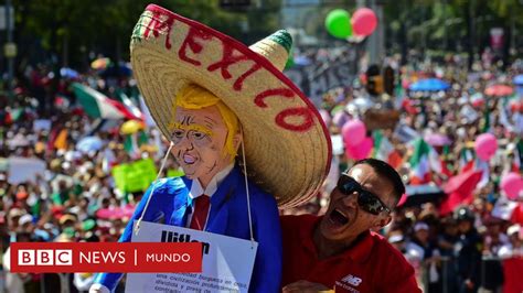 Duro Contra El Muro Decenas De Miles De Mexicanos Marchan Contra