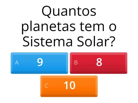 Sistema Solar 6 Ano Questionário