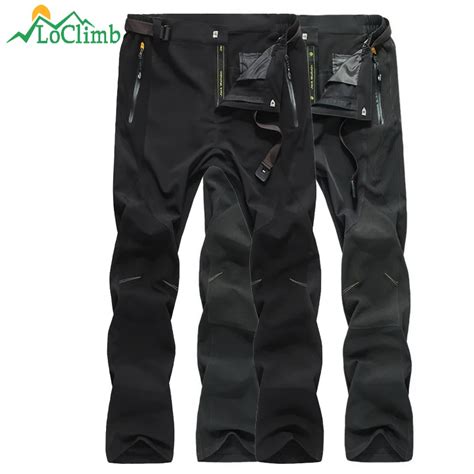 Loclimb Stretch Thin Camping Hiking Pants Men Quick Dry Sport Trousers