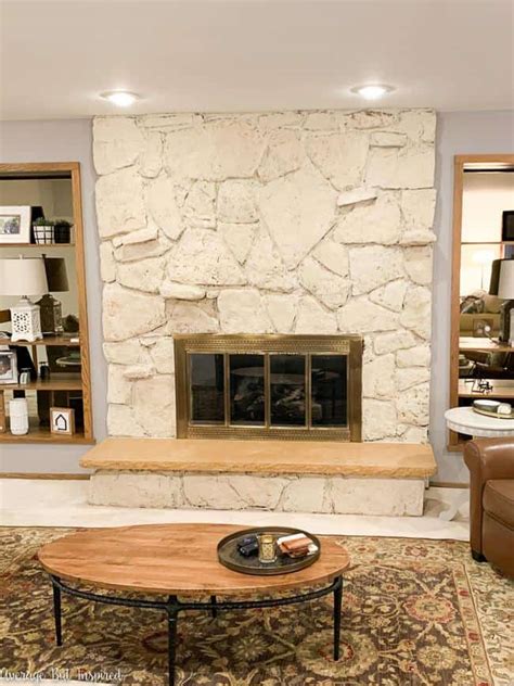 How To Paint Stone Fireplace Surround I Am Chris