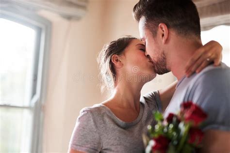 Kissing Every Moment We Can A Young Man Surprising His Girlfriend With