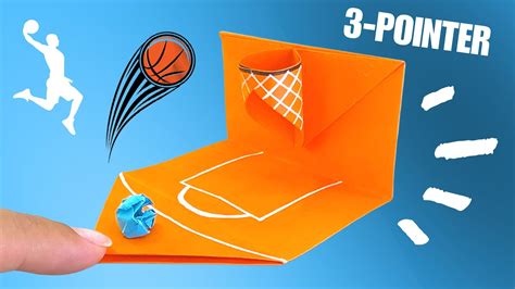 Easy Origami Basketball Hoop Paper Toy Diy Youtube