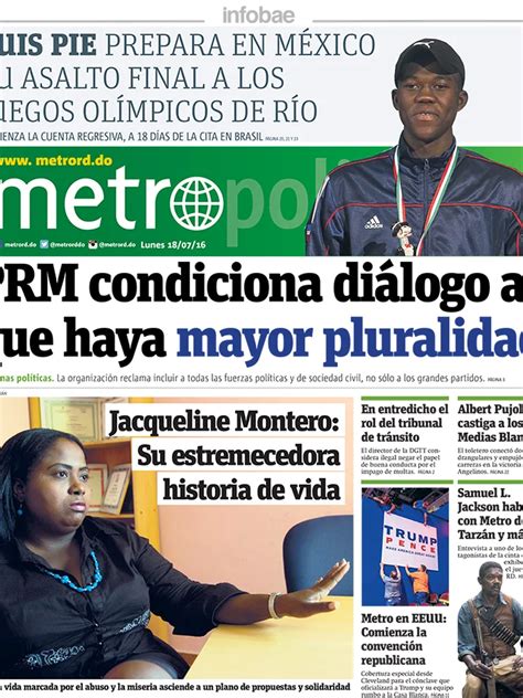 Metropoli República Dominicana Lunes 18 De Julio De 2016 Infobae