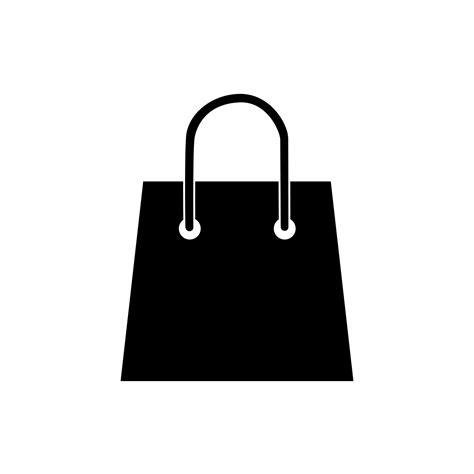 Shopping bag icon on white background. 26960968 Vector Art at Vecteezy