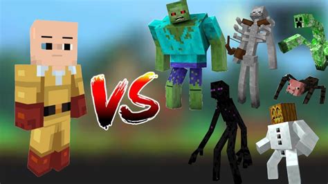 Minecraft One Punch Man Vs All Mutant Mobes Minecraft Mobes Battle Youtube