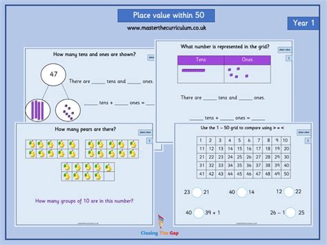 White Rose Teaching Slides Year 1 Place Value Within 50 By Closingthegapltd Teaching Resources