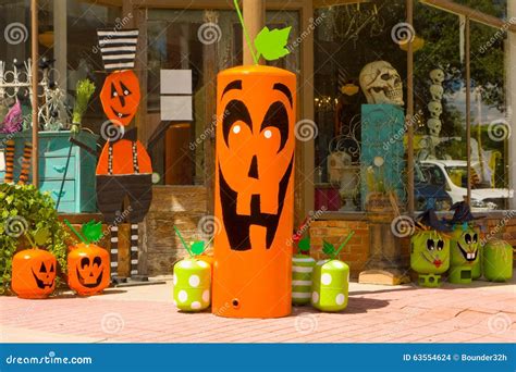 Gas Tanks Decorated For Halloween Stock Photo Image Of Gastanks