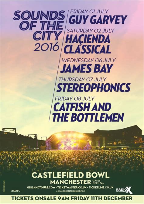 An Event Poster With The Names Of Various Bands And Their Dates In