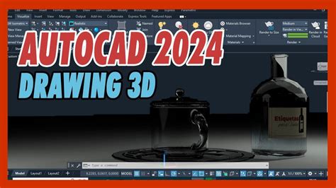 AutoCAD 2024 Garrafa Rótulo 3d YouTube