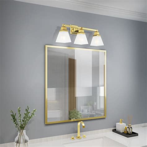 Livex Lighting Mission 2525 In 3 Light Polished Brass Transitional Vanity Light In The Vanity