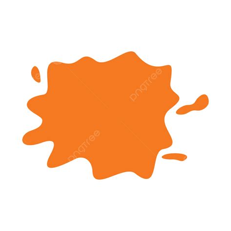 Realistic Orange Paint Splatter