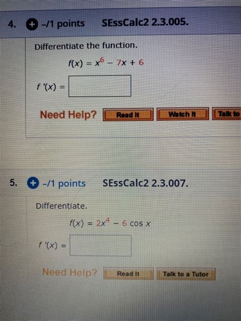 Solved Points Previous Answers Sesscalc Chegg