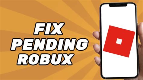 How To Fix Pending Robux In Roblox Youtube