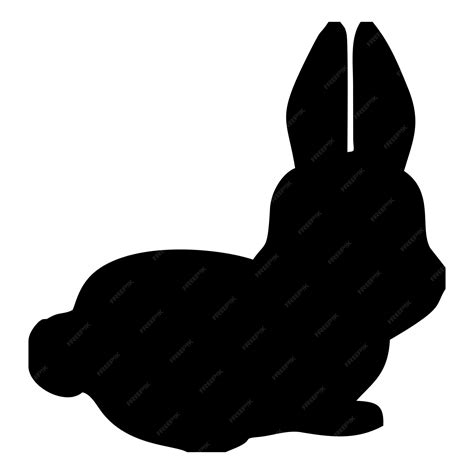 Premium Vector Rabbit Silhouette On White Background