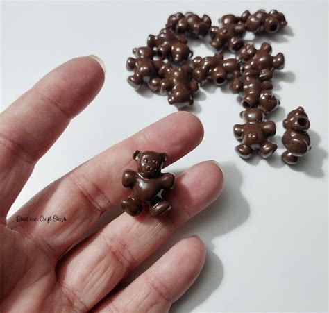 Teddy Bead Beads Brown Bear Beads Teddy Bear Bead T Etsy De