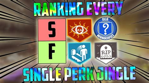 Ranking Every Cod Zombies Perk Jingle Waw Bocw Youtube