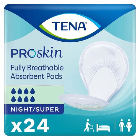 Tena Proskin Night Super Absorbent Pads 27 Heavy Absorbency Unisex