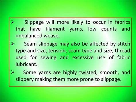 Study of relationship between seam slippage& strength | PPTX